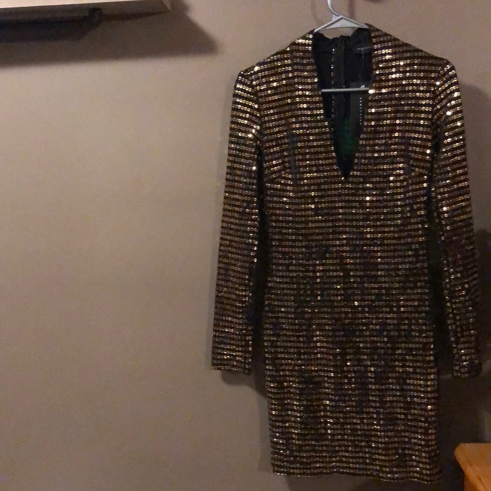 Gold sequence dress
